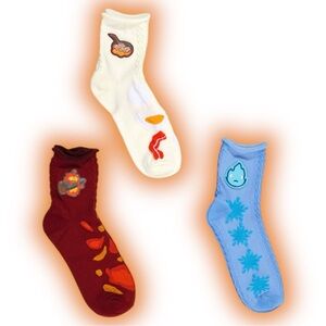 Studio Ghibli Howl's Moving Castle Calcifer Knit Ankle Socks 3 Pair